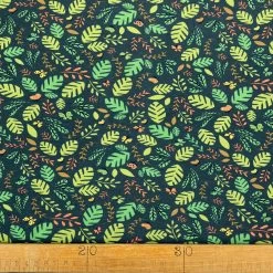 Amazon Jungle -Croft Mill cotton elastane jersey fabric oeko tex jungle leaf print amazon ruler
