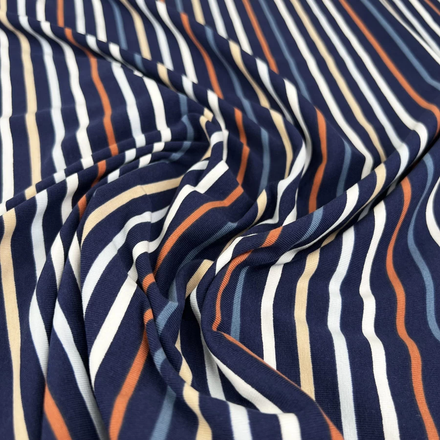 Cotton Jersey - Papa Stripe