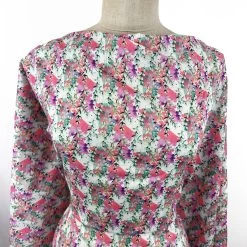 A Collection - Pink -Croft Mill cotton lawn dress fabric a collection pink chest2