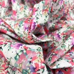 A Collection - Pink -Croft Mill cotton lawn dress fabric a collection pink cu2