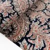 Pima Cotton Lawn - Paisley Trellis 1 Pima Cotton Lawn - Paisley Trellis -Croft Mill cotton lawn dressmaking fabric navy pink paisley trellis bolt