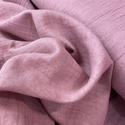 Double Gauze Uni - Pink -Croft Mill cotton muslin double gauze uni dress fabric pink close up