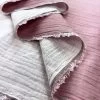 Double Gauze Uni - Pink -Croft Mill cotton muslin double gauze uni dress fabric pink fold