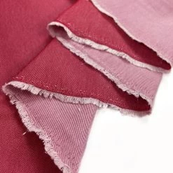 8oz Denim Mix - Red 8 8oz Denim Mix - Red -Croft Mill cotton nylon denim mix fabric red fold