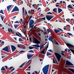 Queen Of Hearts 9 Queen Of Hearts -Croft Mill cotton poplin union jack hearts twist