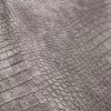 Croco Skin - Pewter 1 Croco Skin - Pewter -Croft Mill croco skin pewter polyester polyurethane faux leather crocodile print fabric