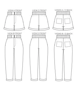 True Bias - Dani Shorts & Pant Pattern (Sizes 0-18) 25 True Bias - Dani Shorts & Pant Pattern (Sizes 0-18) -Croft Mill dani shorts pant pattern by true bias sketch
