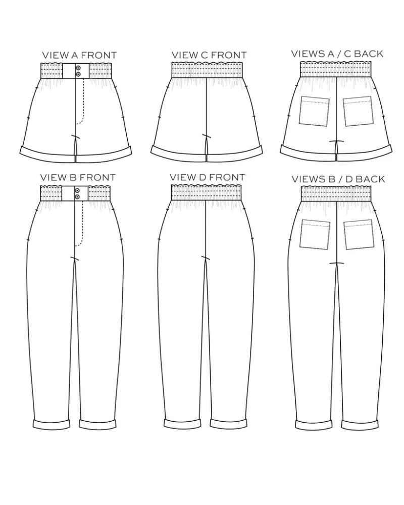 True Bias - Dani Shorts & Pant Pattern (Sizes 0-18) 14 True Bias - Dani Shorts & Pant Pattern (Sizes 0-18) - Image 12
