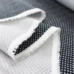 Croft Mill -Croft Mill dark navy cotton shirting fabric what light shines gypsy fold