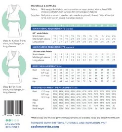 Cashmerette - Dartmouth Top Sewing Pattern (Sizes 12-32) 7 Cashmerette - Dartmouth Top Sewing Pattern (Sizes 12-32) -Croft Mill dartmouth top pattern by cashmerette back