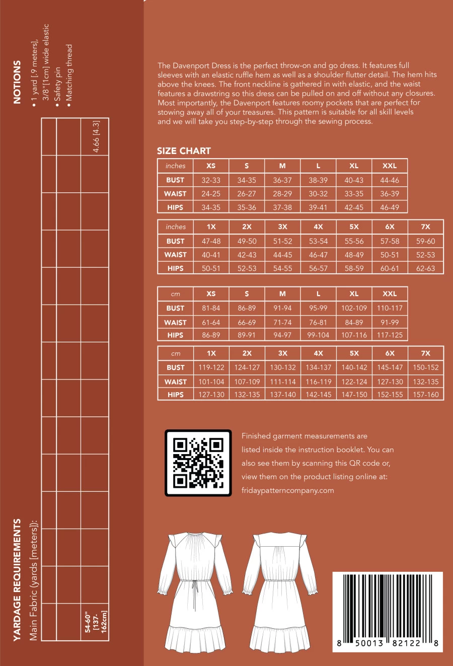 Friday Pattern Company - Davenport Dress Pattern (XS-7X) 4 Friday Pattern Company - Davenport Dress Pattern (XS-7X) - Image 2