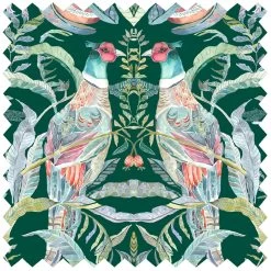 Voyage - Netherton Pomegranate Emerald Morlich Cotton -Croft Mill df210114 netherton pomegranate emerald swatch gallery