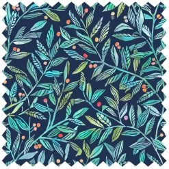 Voyage - Torquay Pomegranate Navy Ness Poplin Cotton -Croft Mill df210226 torquay pomegranate navy swatch gallery