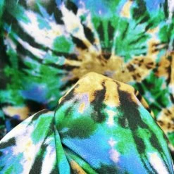 Festival - Download - Green -Croft Mill digital viscose dress fabric tie dye festival download green cu2