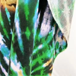 Festival - Download - Green -Croft Mill digital viscose dress fabric tie dye festival download green hang