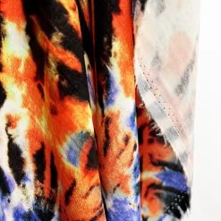 Festival - Download - Orange -Croft Mill digital viscose dress fabric tie dye festival download orange hang