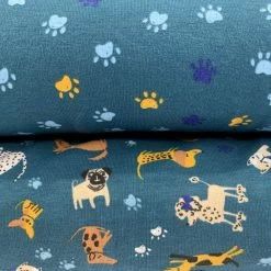 Paws Jersey 11 Paws Jersey -Croft Mill doggy paws cotton elastane jersey eko tex 100 fabric group