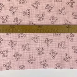 Double Gauze - Elephants Pink -Croft Mill double gauze elephants pink ruler