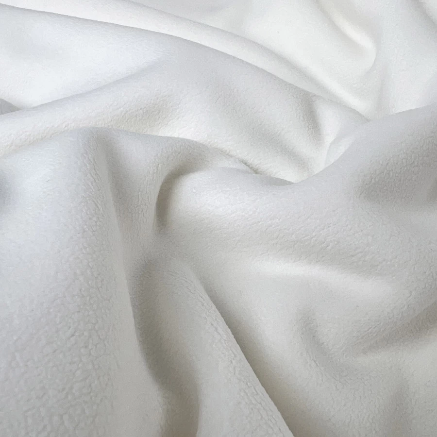 Double Sided Stretch Fleece - Ivory 3 Double Sided Stretch Fleece - Ivory