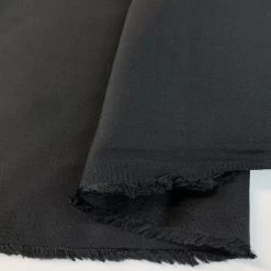 D. D. Gorgeous -Croft Mill drop dead gorgeous black twilled viscose suiting dress fabric close up drape fabric photo