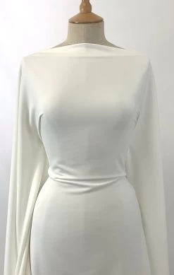 Dynasty - Porcelain 9 Dynasty - Porcelain -Croft Mill dynasty porcelain two way stretch drapey polyester spandex suiting fabric dress