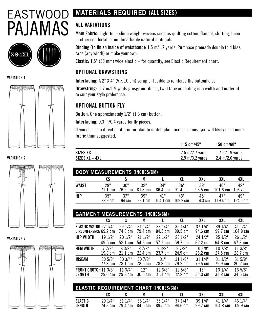 Thread Theory - Men's Eastwood Pyjama Pattern (XS-4XL) 4 Thread Theory - Men's Eastwood Pyjama Pattern (XS-4XL) - Image 2