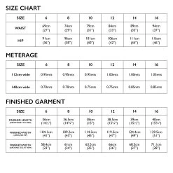 Tessuti - Esther Shorts Sewing Pattern (AUS 6-16) -Croft Mill esther short size chart gallery