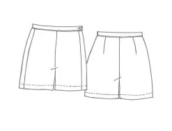Tessuti - Esther Shorts Sewing Pattern (AUS 6-16) -Croft Mill esther shorts sketch