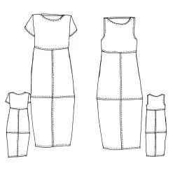 Tessuti - Eva Dress Pattern (AUS 18-22) 15 Tessuti - Eva Dress Pattern (AUS 18-22) -Croft Mill eva dress sketch