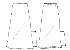 Tessuti - Evie Bias Skirt Sewing Pattern (AUS 6-18) -Croft Mill evie bias skirt sketch