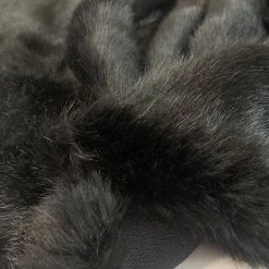 Faux Fur - Black -Croft Mill faux fur black fold 2