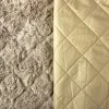 Double Dabble - Champagne -Croft Mill faux fur diamond quilted nylon fabric double dabble champagne