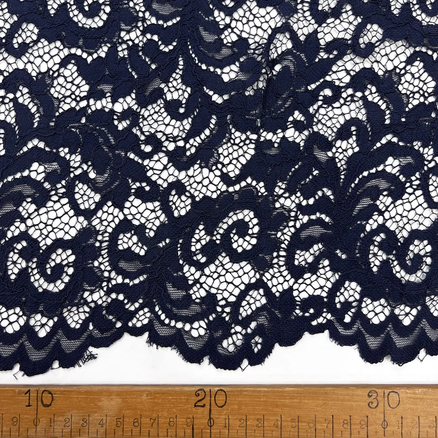 Double Scallop Lace - Navy - Image 4