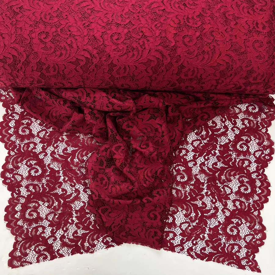 Double Scallop Lace - Scarlet 4 Double Scallop Lace - Scarlet - Image 2
