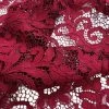 Double Scallop Lace - Scarlet -Croft Mill floral corded polyester lace dress fabric lace red cu