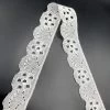 Polyester Flat Lace Trim - Sarah - White -Croft Mill floral polyester flat lace net trimming sarah white fold