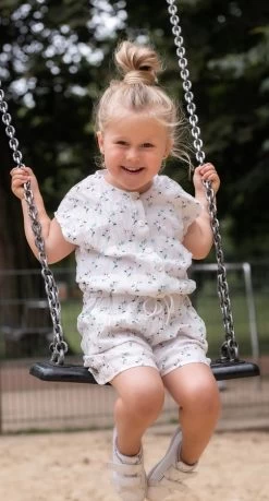 Florian -Croft Mill florian cotton elastane white floral dress fabric example1