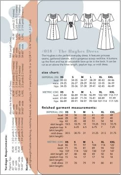 Friday Pattern Company - Hughes Dress Pattern (Sizes XS-7X) 13 Friday Pattern Company - Hughes Dress Pattern (Sizes XS-7X) -Croft Mill friday pattern company hughes dress back