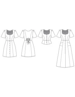 Friday Pattern Company - Hughes Dress Pattern (Sizes XS-7X) 21 Friday Pattern Company - Hughes Dress Pattern (Sizes XS-7X) -Croft Mill friday pattern company hughes dress sketch