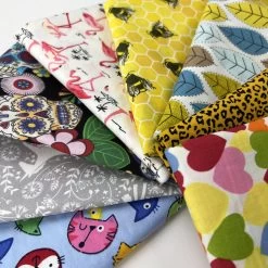 Craft Cotton Fat Quarter Bundle - Multi/Mix Funky 5 Craft Cotton Fat Quarter Bundle - Multi/Mix Funky -Croft Mill funky mix fat quarter craft cotton bundle