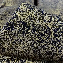 Gilt - Black 7 Gilt - Black -Croft Mill glit black cotton gold swirl cotton fabric cu gallery