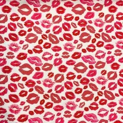 Glitter Jersey - Kiss White 5 Glitter Jersey - Kiss White -Croft Mill glitter jersey kiss white superior quality lips print pattern