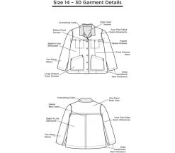 Grainline Studio - Thayer Jacket Pattern (Sizes 14-30) -Croft Mill grainline studio thayer jacket pattern sizes 14 30 sketch