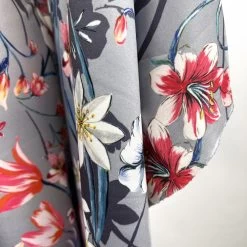 Gala Night -Croft Mill grey floral scuba jersey fabric gala night cuhang2