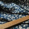 Pima Cotton Lawn - Hanakatoba 2 Pima Cotton Lawn - Hanakatoba -Croft Mill hanakotoba japanese floral cotton fabric petrol blue s
