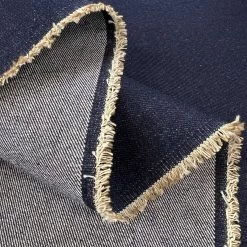 Croft Mill -Croft Mill heavy 12oz blue traditional denim fabric fold