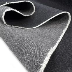 13oz Denim - Genie - Dark Blue 8 13oz Denim - Genie - Dark Blue -Croft Mill heavy denim cotton elastane fabric genie 13oz dark blue fold