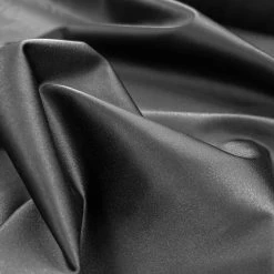 Duchess - Black -Croft Mill heavy satin shiny suiting fabric duchess black cu