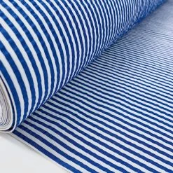 Henley - Royal -Croft Mill henley royal stripe white navy stripe cotton seersucker fabric r 2