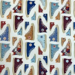 Combed Cotton - High Tops 9 Combed Cotton - High Tops -Croft Mill high top combe cotton trainer fabric s